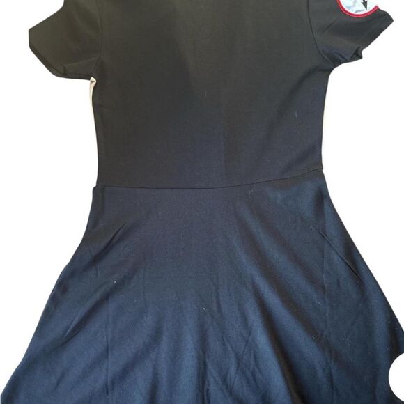 Dolls Kill x Marilyn Manson collab Vampire Widow Black and White Collared Dress - Picture 3 of 3